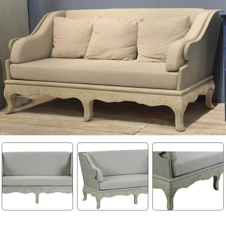 European French Provincial Style Classic Antique Living Room Furniture