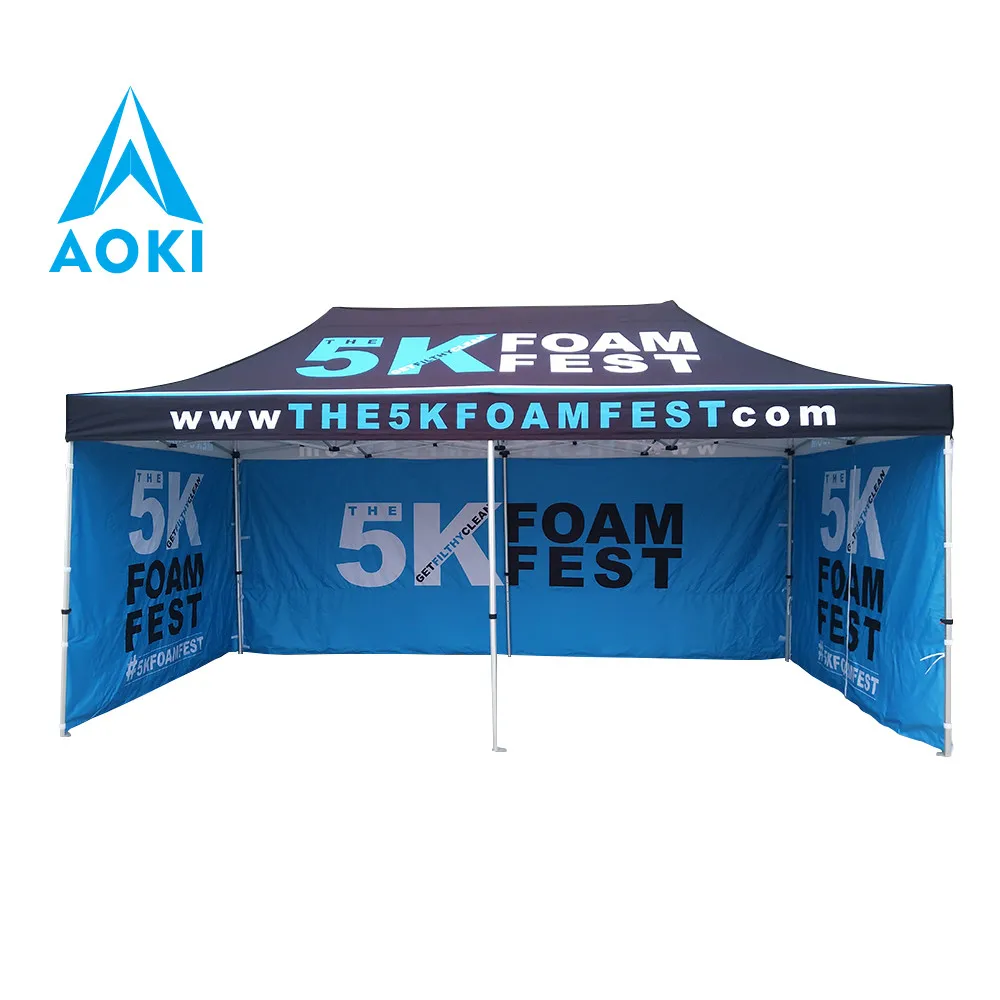 Custom Design Folding Tents 40*40mm hexagon frame hot sale 10X10 Pop Up Canopy Tent Market advertising outdoor Gazebo