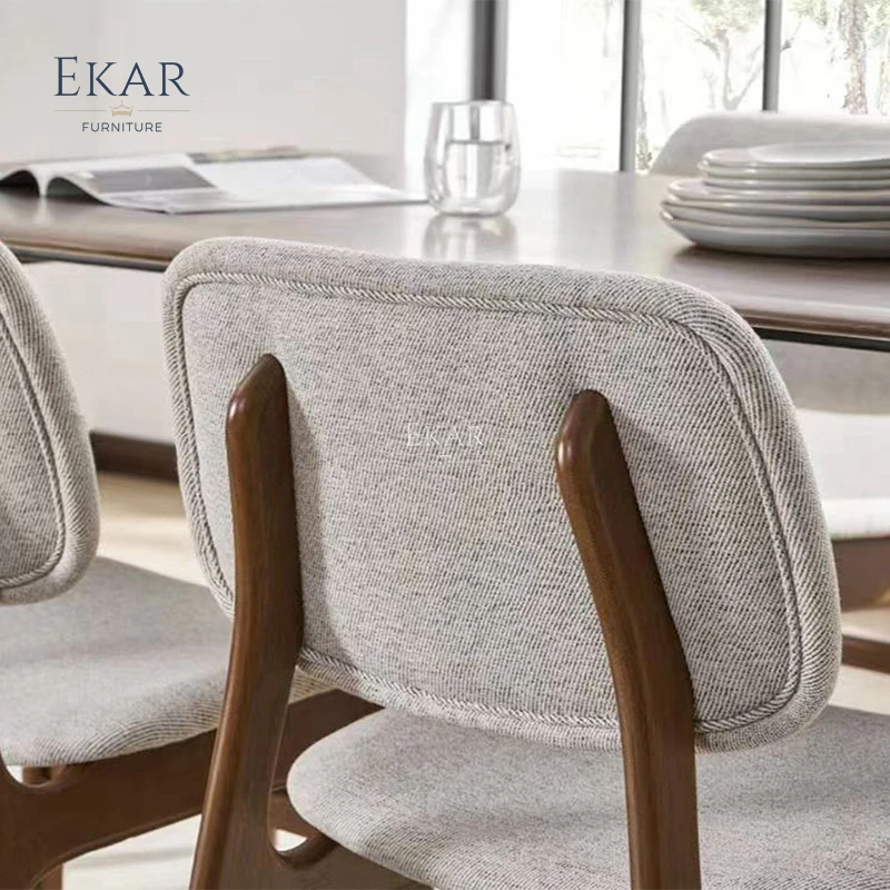 product customized contemporary dining room upholstered fabric solid wood leg luxury dining room chairs-62