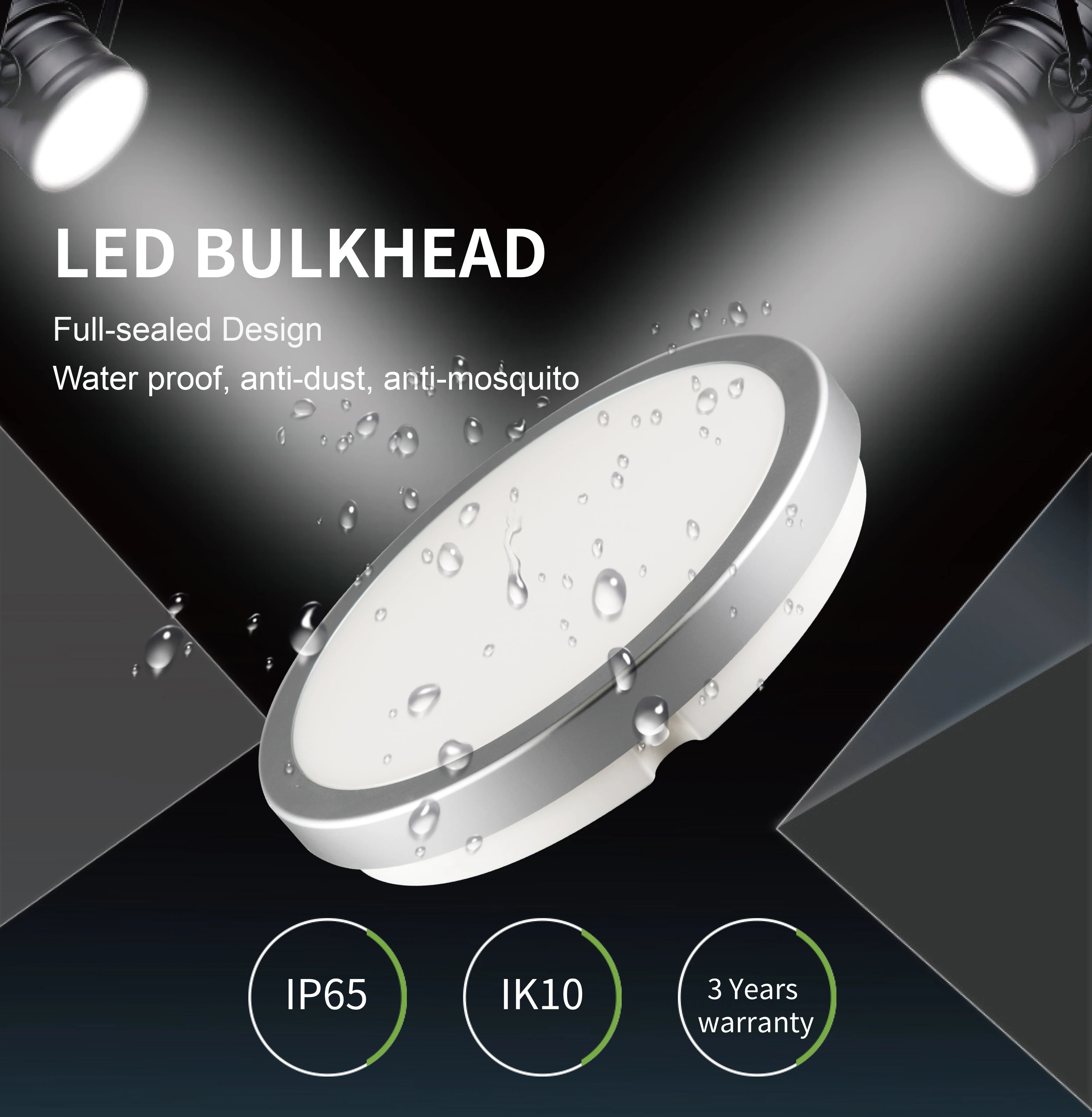 Dampproof led light waterproof wall light IP65 led bulk head bulkhead lighting lamp outdoor