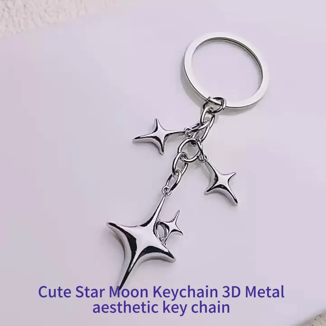 Y2K Nœud Esthétique Étoile Accessoires Nœud Porte-clés Mignon Porte