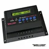 30A Solar Panel Charge Controller 12V 24V Dual USB Adjustable Parameter LCD Display and Timer Setting ON/Off Hours(30A)