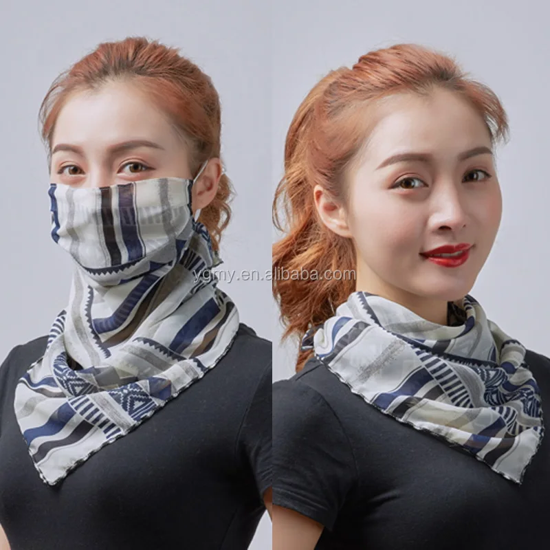 Ice Silk Face Scarf Sun Protection Thin Uv Protection Half Face Head