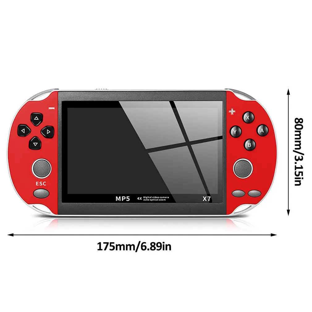 Newest 64 Bit 4 .3 Inch 8gb 24gb Memory Handheld Game Consola X7 Built 