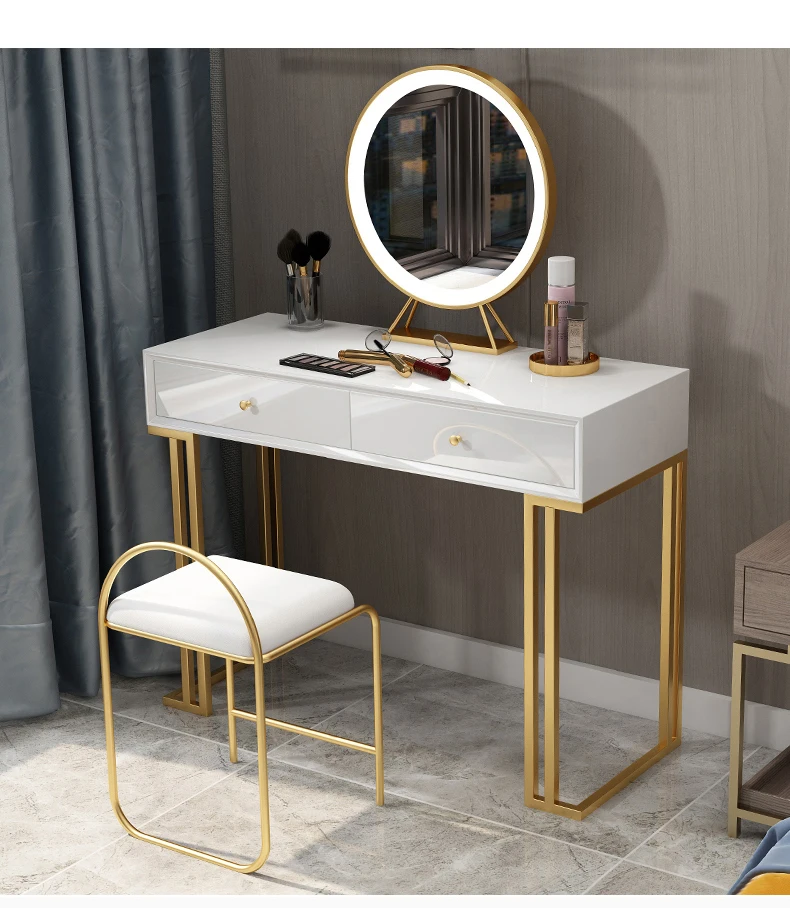 Nordic modern contracted light luxury white vanity vanity dresser