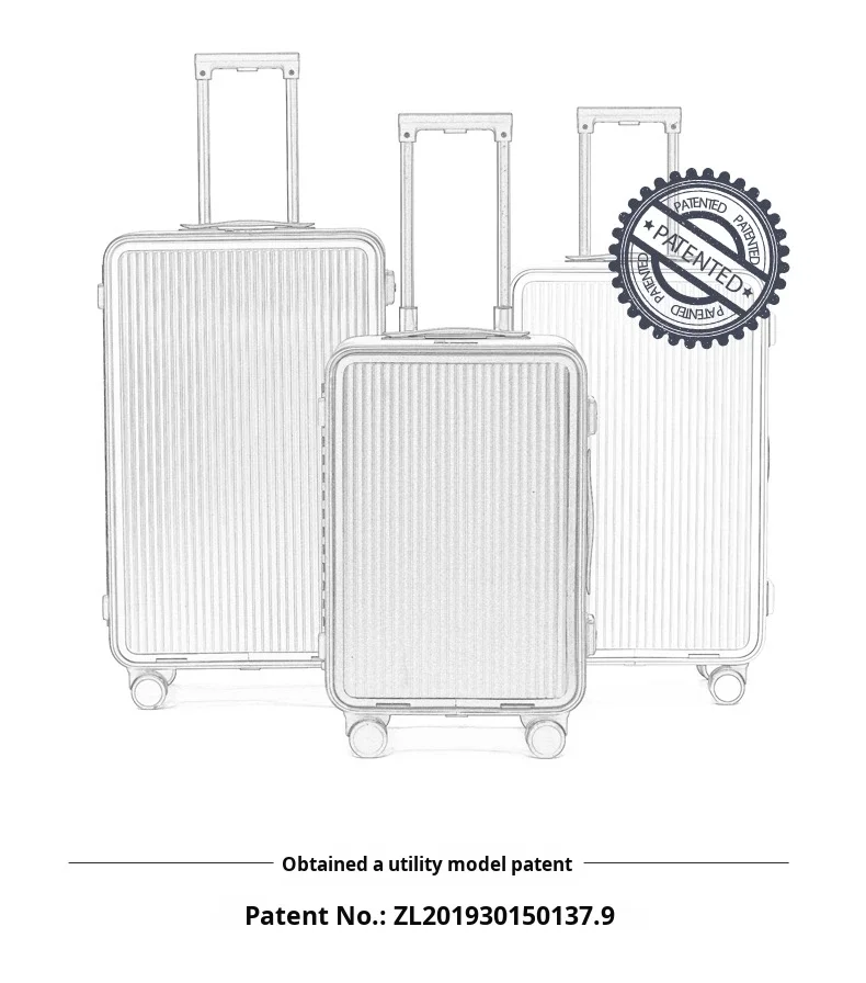 product full aluminum luggage spinner trolley case 20 24 30 inch unisex front opening waterproof anti theft tsa lock suitcase business-8