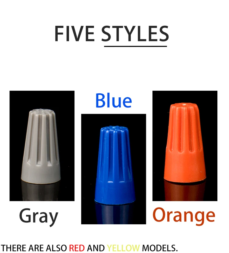 Wiring crimping hat screw rotating terminal spring type closed terminal Twist Nut Connector Terminals hat Rotating screw hat