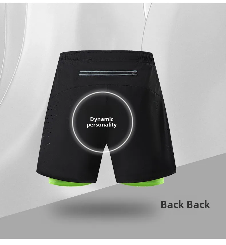 product mens summer sports shorts for gym beach double layer anti exposure marathon running fitness trunks three point design for-5