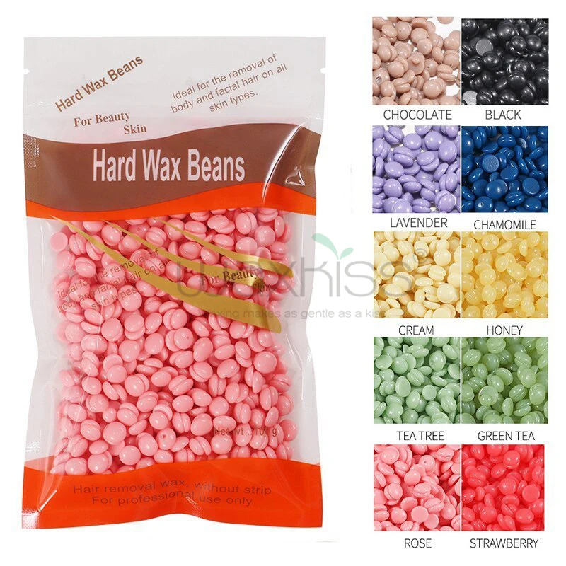 Popular 100g Elastic And Sticky Hard Wax Beads And Good Smell Wax Bead For Hair Removal Use