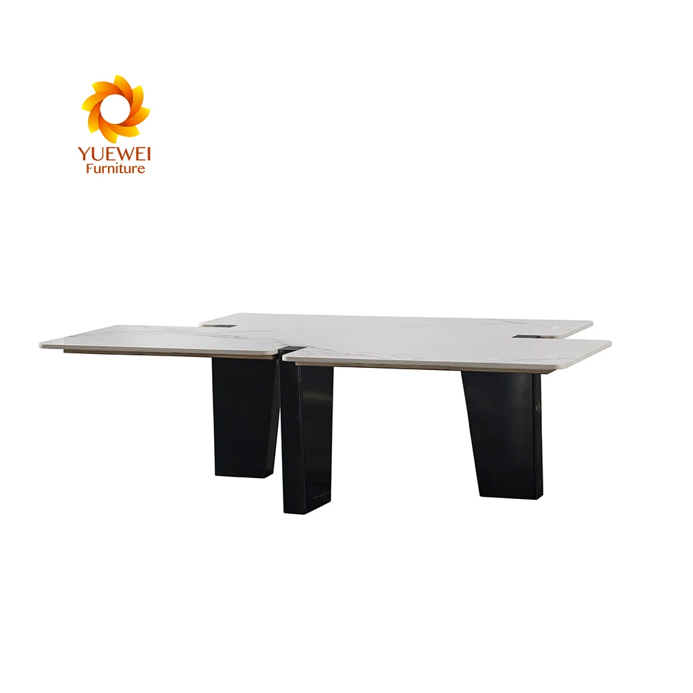 
Oriental art style white marble and stainless steel perfect combination of side table 
