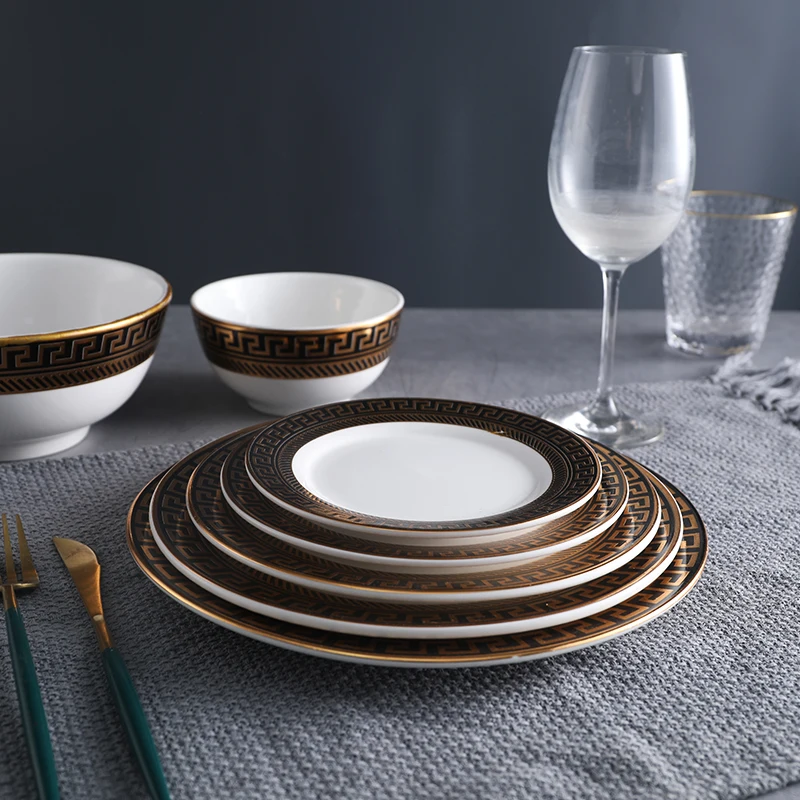 luxury-dining-plates-ceramic-dinnerware-set-marbling-plates-and-bowls