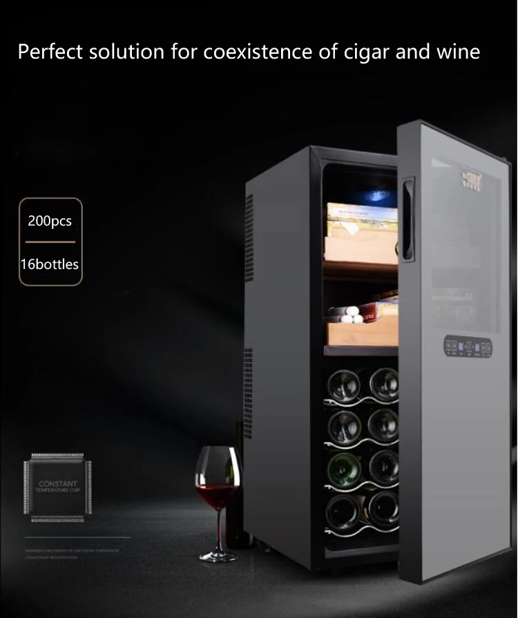 78l Household Cigar Refrigerator Dual Zone Cigar Wine Humidor