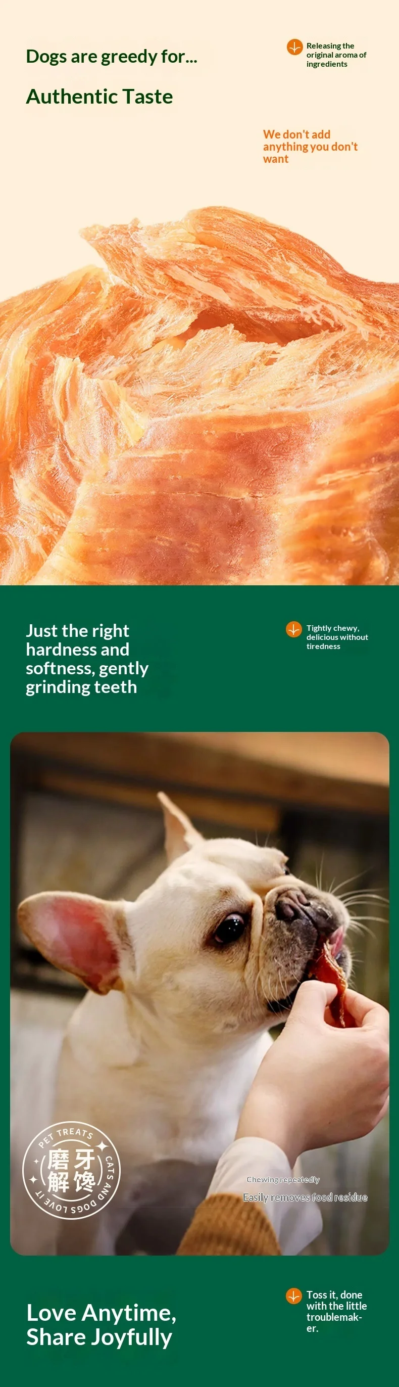 OEM/ODM Dog Food Factory Wholesale Popular Chicken Flavor Grilled Dried Dog Treats Natural Clean Teeth Chew Training Reward Dry supplier