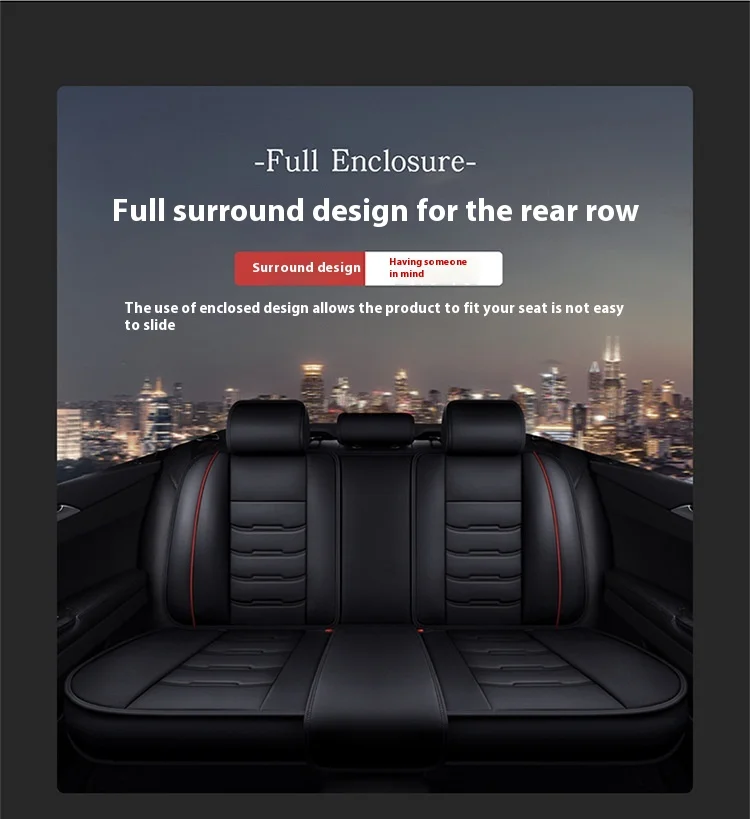 Leather Car Seat Cover Four Seasons Universal Wash-Free Cushion Easy-to-Care Seat Accessory factory