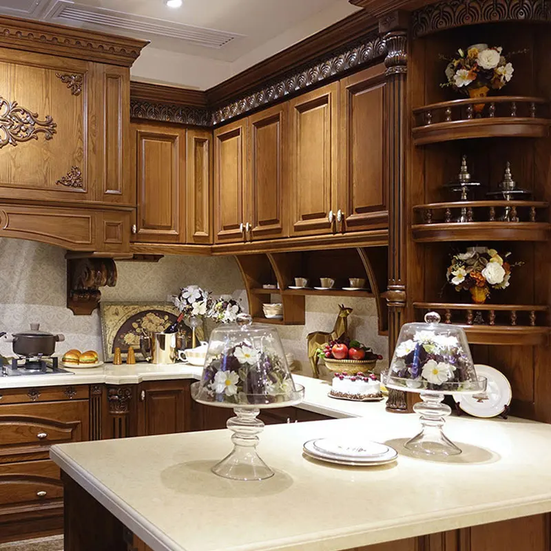 Kitchen cabinet manufacturers overall kitchen South American cherry solid wood cabinets American overall cabinets custom made