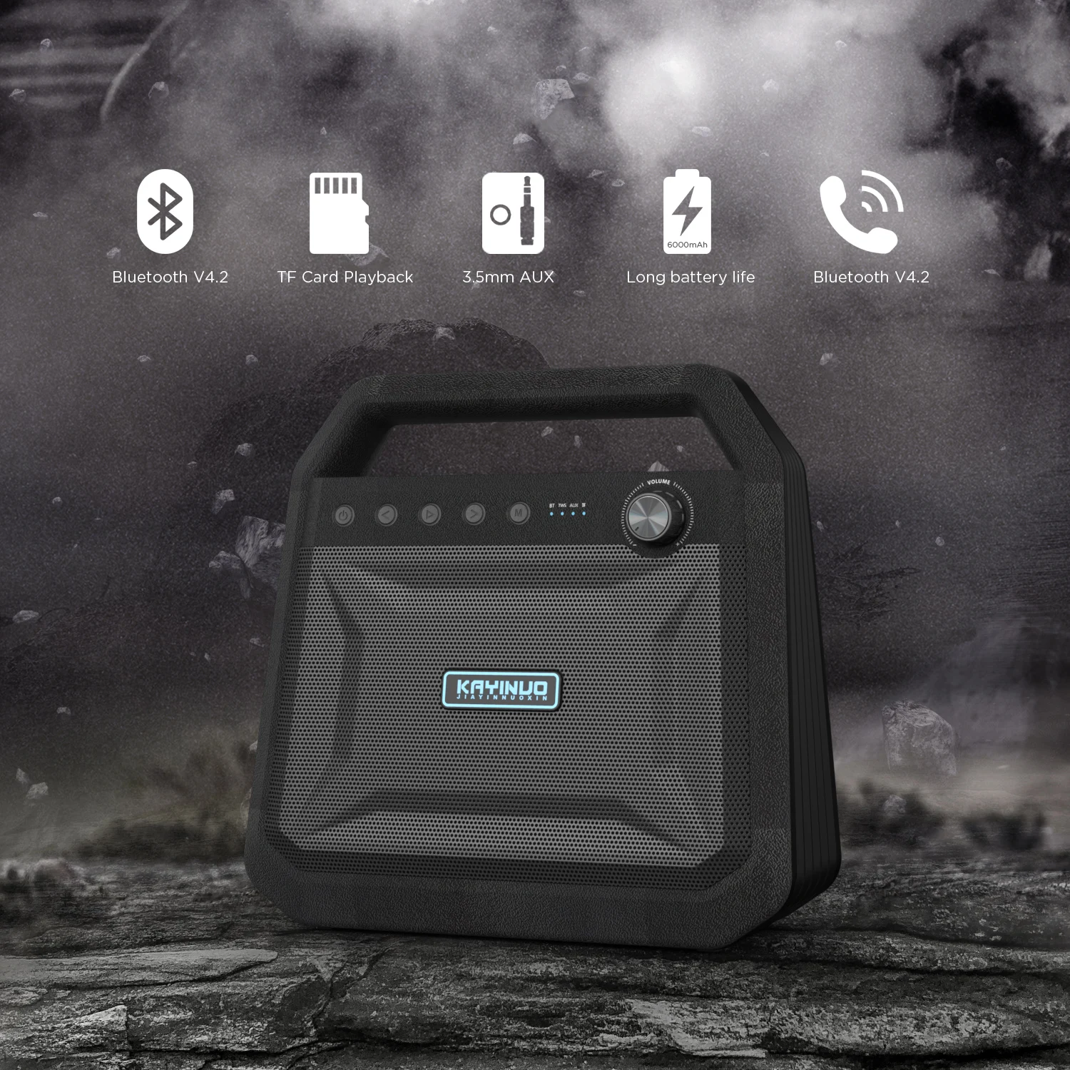 Factory Private model KAYINOW-K10 Outdoor travel portable Bluetooth wireless Super bass loud speaker - ANKUX.COM