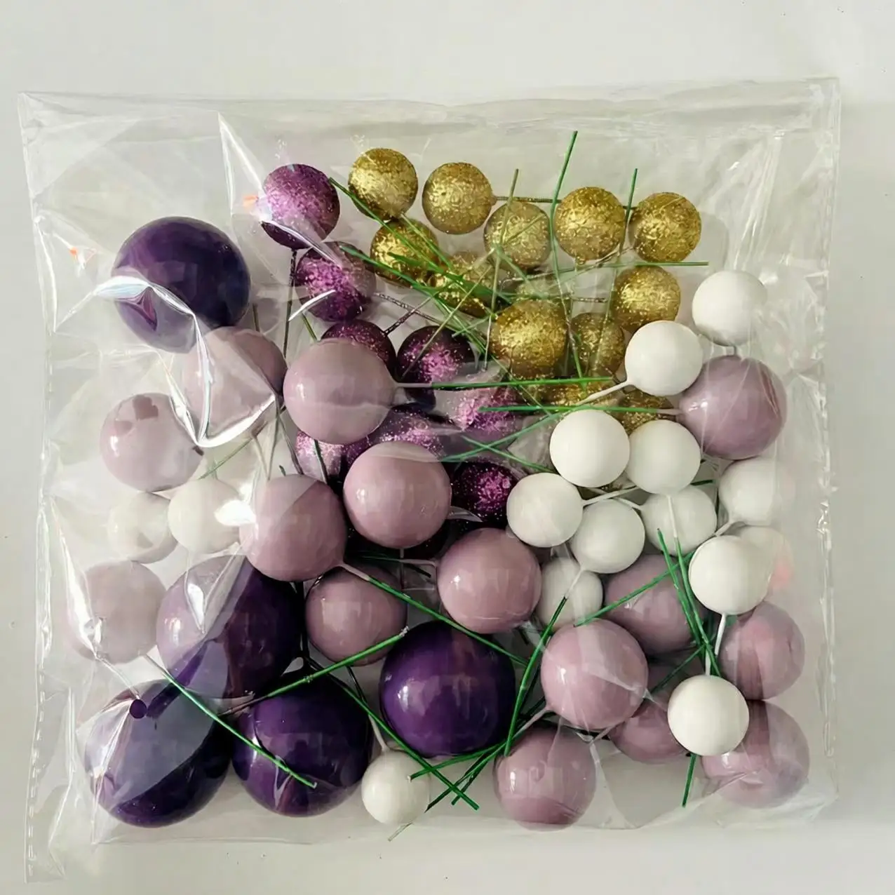 New Arrival 60pcs Mixed Color Shiny Glitter Faux Foam Balls for ...