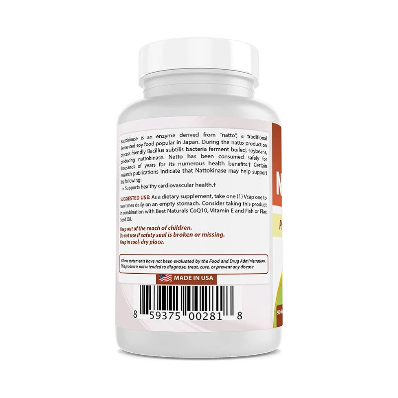 Nattokinase, 2000 FU, 100 mg, 90 vegetarian capsules manufacture