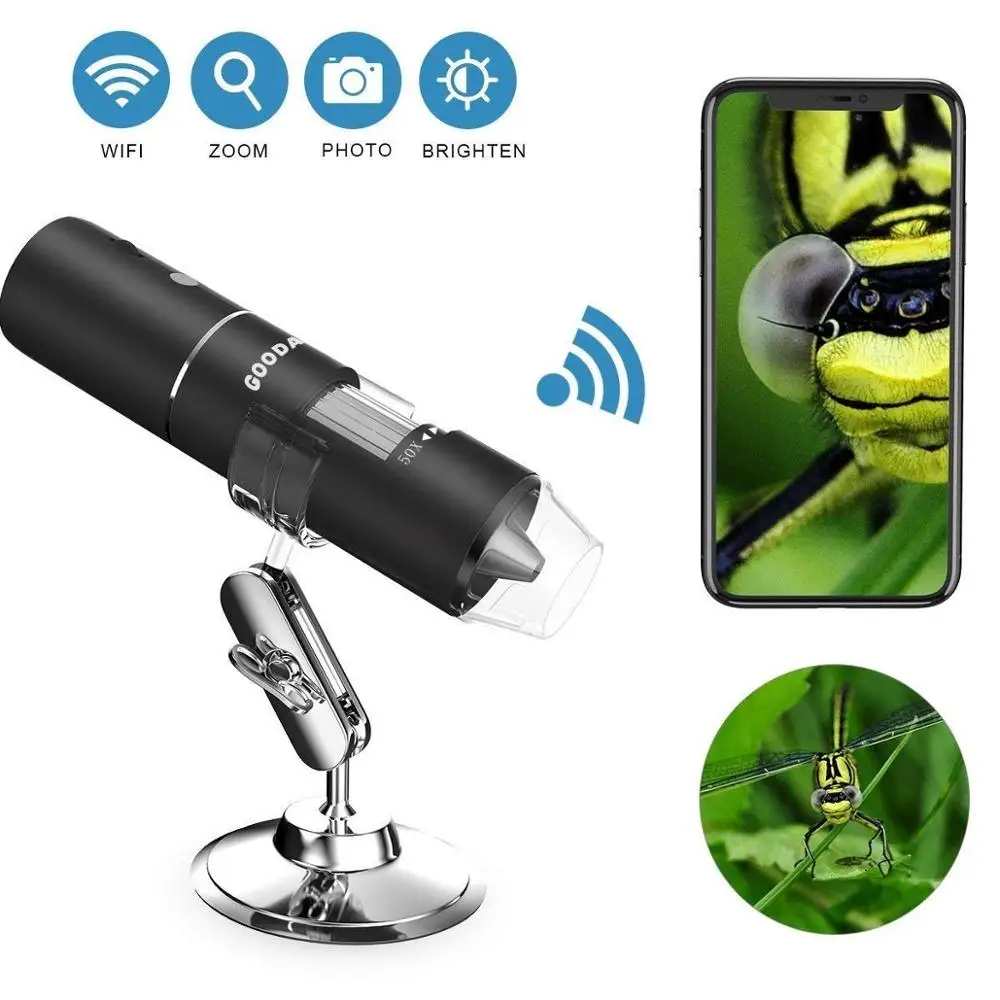 Crazywind 50X to 1000X Digital Microscope Camera Wireless WiFi Microscope USB Mini Handheld Endoscope