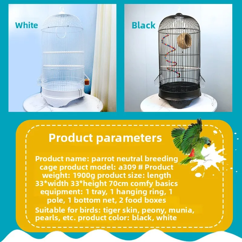 Wholesale Luxury Bird Breeding Cage Elevated Large Metal Cage For Photo Inspiration