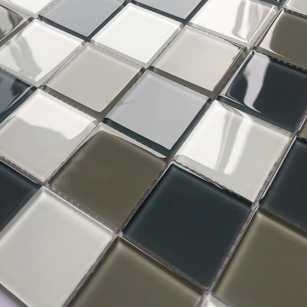 Mosaico de cristal al por mayor barato mosaico de mosaico de vidrio de 4mm de espesor para piscina/baño y cocina Foshan China