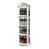 4 layer pine wood tower wine display rack