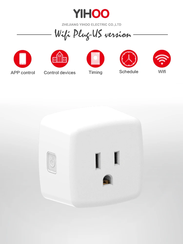 Wifi Smart Plug US Socket Support Alexa and Google Home use Smart Life APP