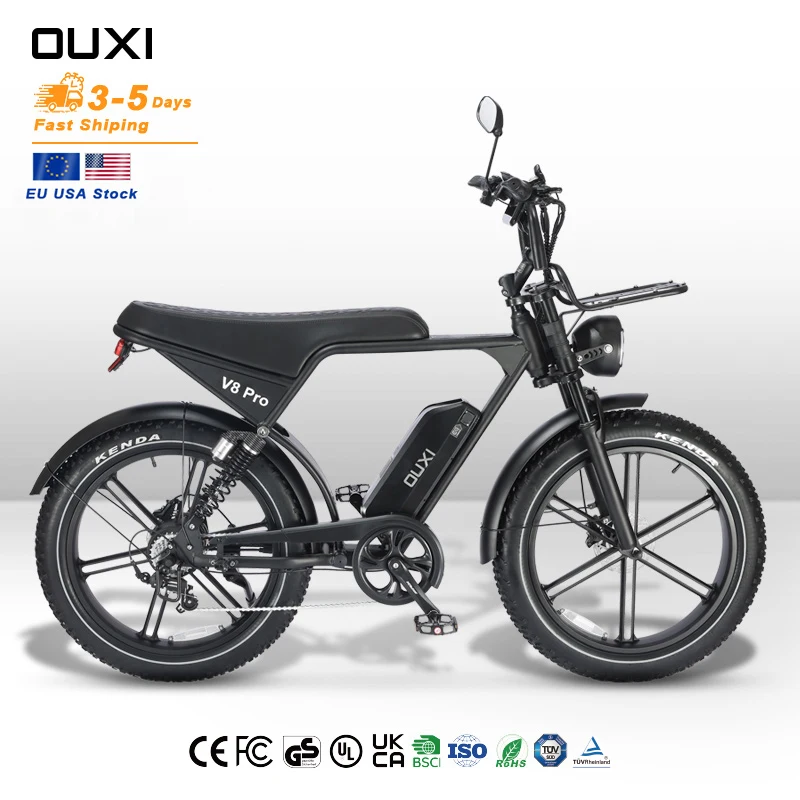 OUXI V8 PRO Max 24-Inch Electric Fat Bike, 750W Motor, 15Ah