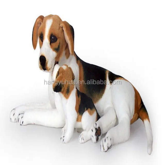 realistic stuffed beagle
