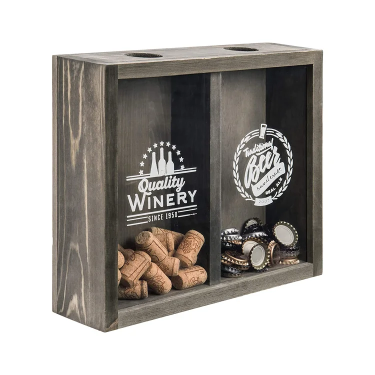 Wholesale deep shadow box frames 13x11inch wine cork holder shadow box