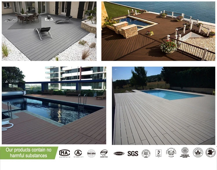 Outdoor Wpc Terrasse Waterproof Interlocking Composite Decking Terrasse