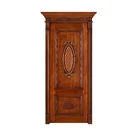 सफेद कांच लकड़ी बाहरी प्रवेश द्वार