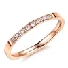 Exquisite zircon diamond set titanium steel lady's ring