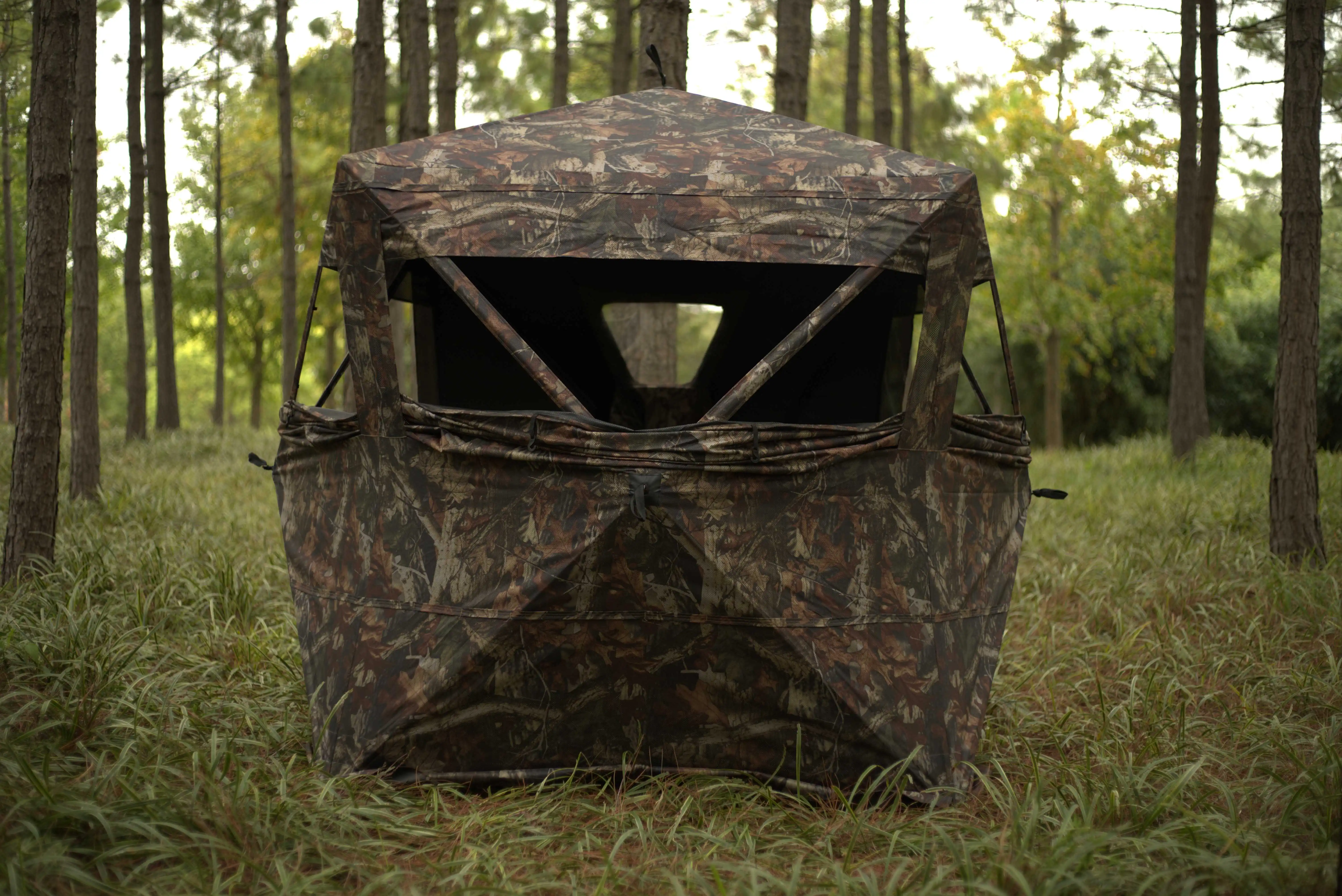 Camouflage 270 Degree See Through Visible Folding Tent 23 People