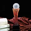 Cube pedestal iucency crystal trophy, custom awards blank trophy apply to sports
