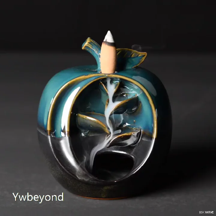 Ywbeyond Apple Pear Shaped Backflow Incense Burner Waterfall Censer