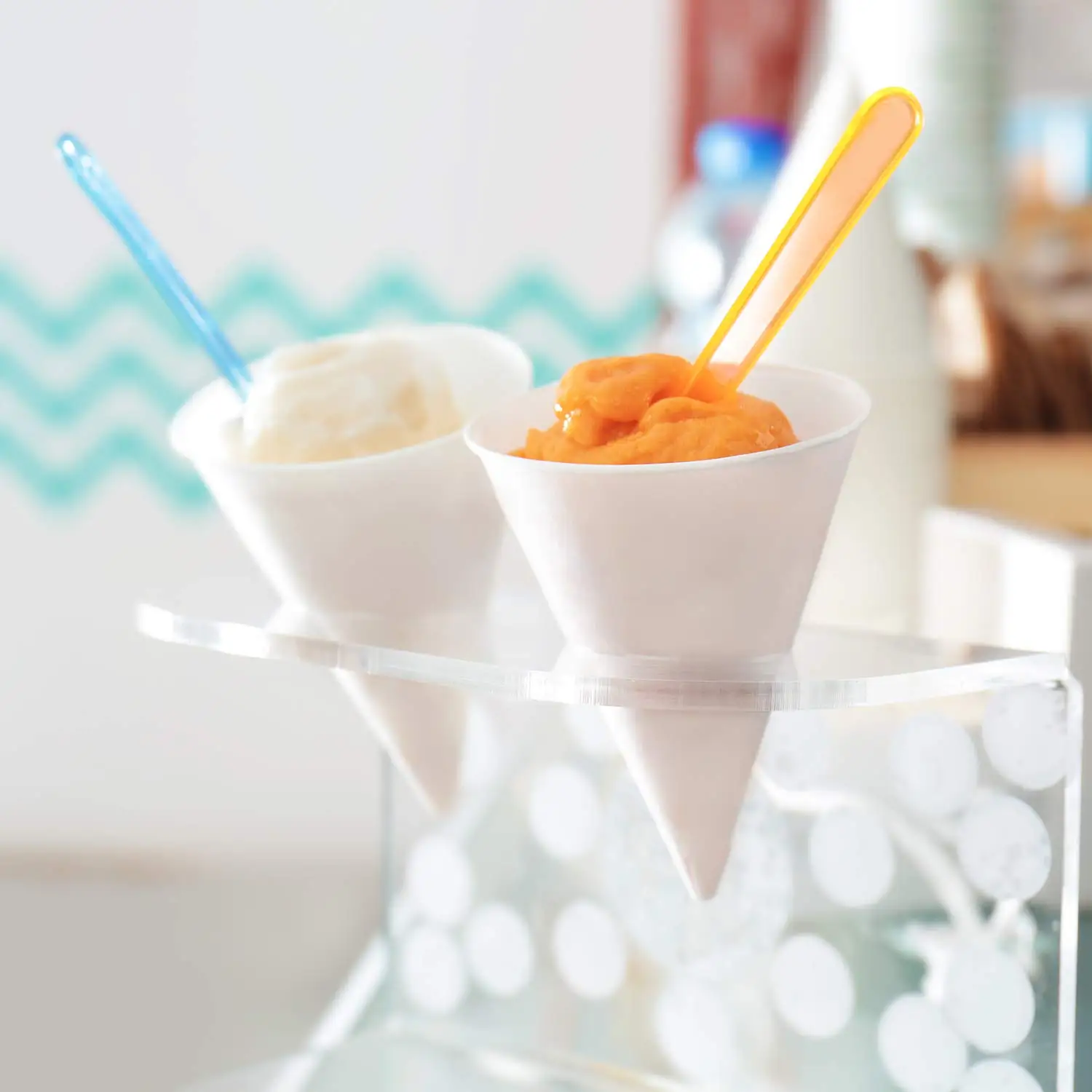 4.5 Oz Food Grade Biodegradable Custom Drinking Cone Cup Disposable Ice