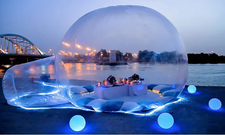 top selling pvc inflatable bubble hotel room,trans