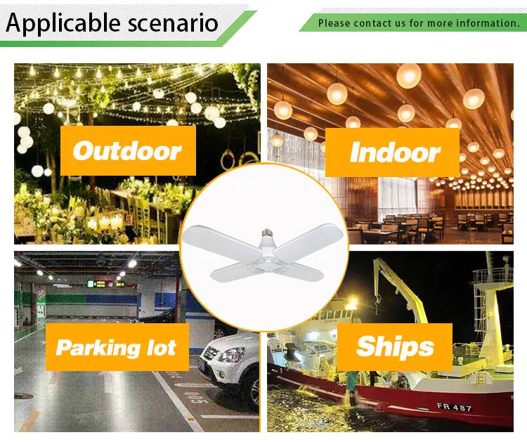 Hot sale LED folding light 220V 48W led bulb fan blade led