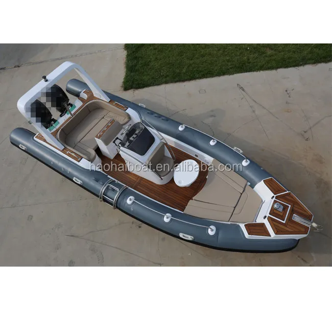 7.6m Luxury Yachat Made In China Rib Inflatable Hypalon Tube Boat With