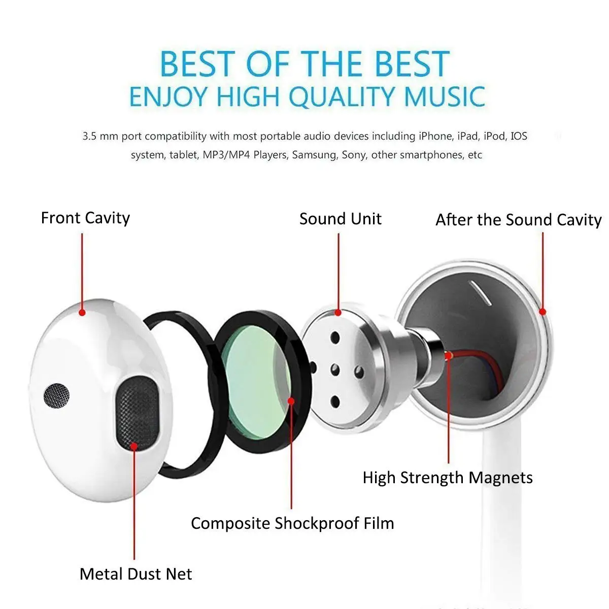 For Iphone Earphone Headphone Lightning,With Mic And Volume Control