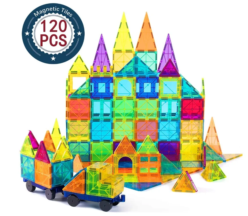 
STEM Magnetic Toys Develop Motor Skills Creativity Colorful Durable Magnet Building Tiles(100PCS) 