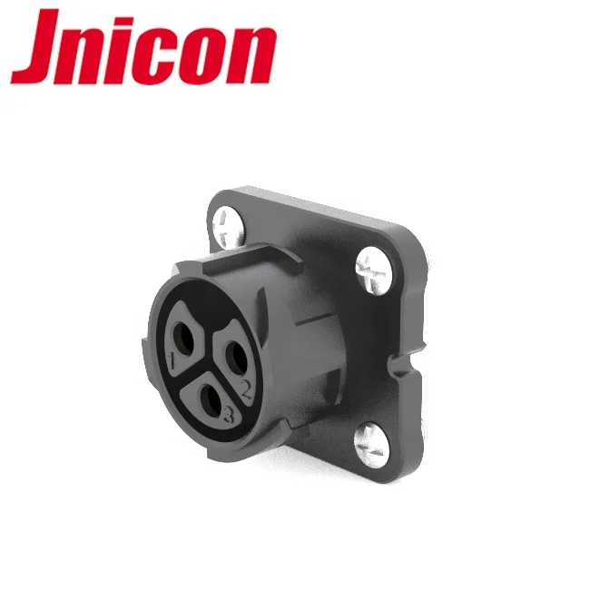 Screw fixing 60A high current male plug female waterproof connectors panel mount