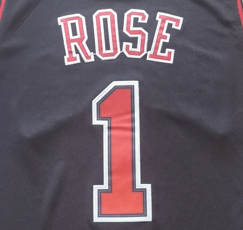 derrick rose jersey stitched
