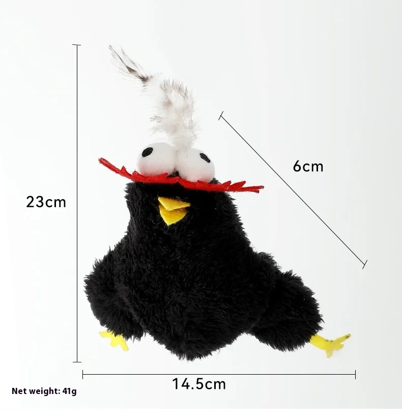 Wholesale Eco-Friendly Rechargeable Electric Flying Rat Toy for Cats Simulation Woodpecker Swing Wing Sound Shaking Bird Plush