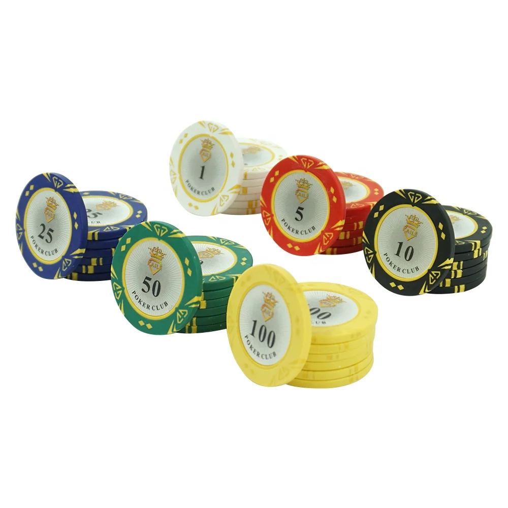 Kaile Custom 40mm 14gram Poker Chips Clay Two Tone Colors Diamond