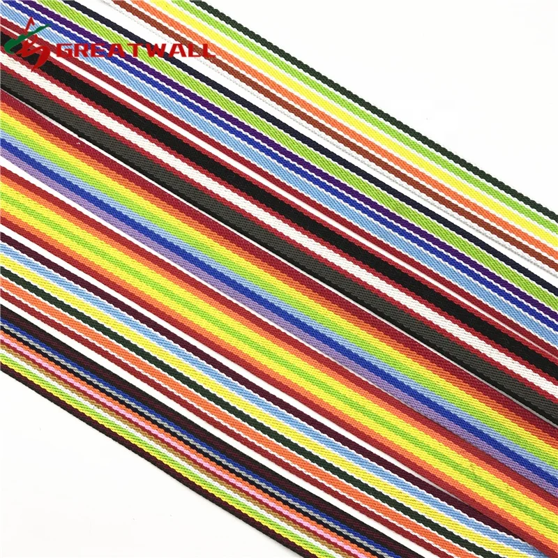 China Factory Supply Customized Webbing Tape Roll Woven Polyester Cotton Nylon Jacquard Webbing Strap nylon webbing strap
