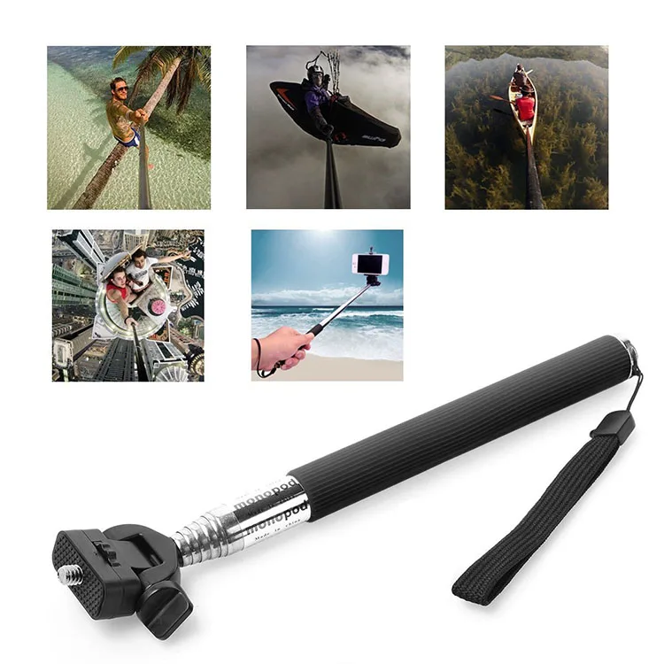 Portable Hand Grip Extension Selfie Stick Handheld Monopod Adjustable Pole Compatible with GoPro Hero(2018) Hero 8 7 