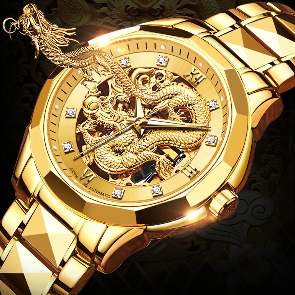 Jsdun Luxury Skeleton Waterproof Movement 3d Watch Gold China Manufacturer Automatic Mechanical Men s Wristwatches Buy Mechanical Watch Automatic Wristwatches Skeleton Watch Product on Alibaba