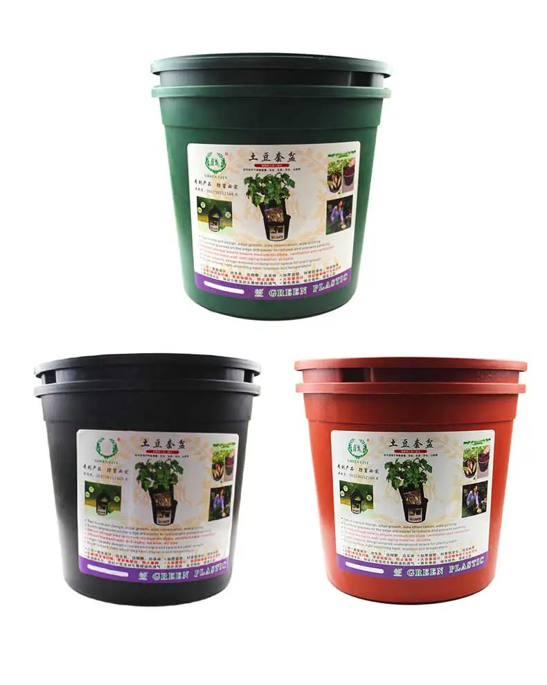 Skyplant Round Bato Bucket For Potato Flower Black Agriculture